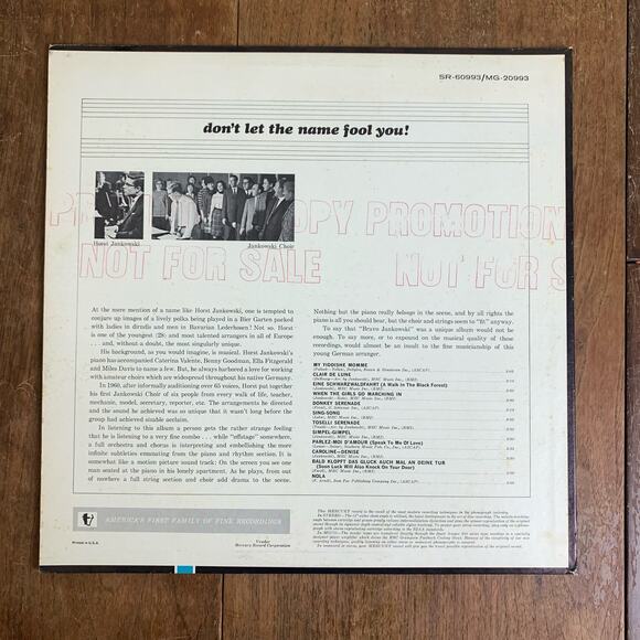 Horst Jankowski Bravo Jankowski! 1964 Mercury Records LP Vinyl Record‎ - Picture 2 of 4